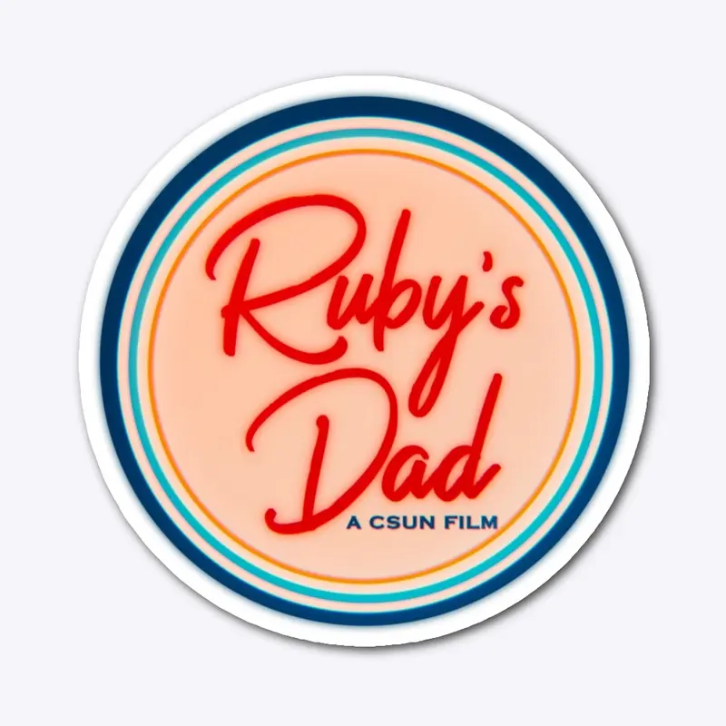 Ruby's Dad Circle Logo - Red